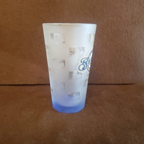 MLB Satin Frosted 16oz Pint Glass Milwaukee Brewers Major‎ League Baseball - Picture 2 of 9